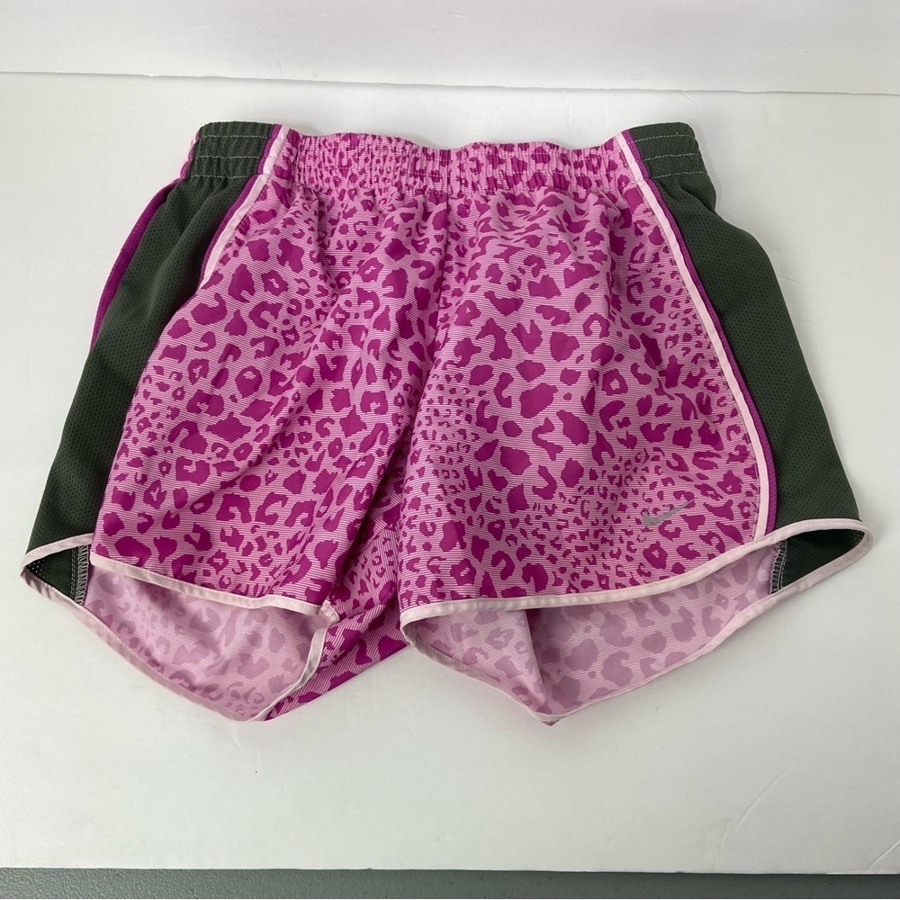 Nike Dri-Fit Women's Small Athletic Running Shorts Activewear Pink Animal Print